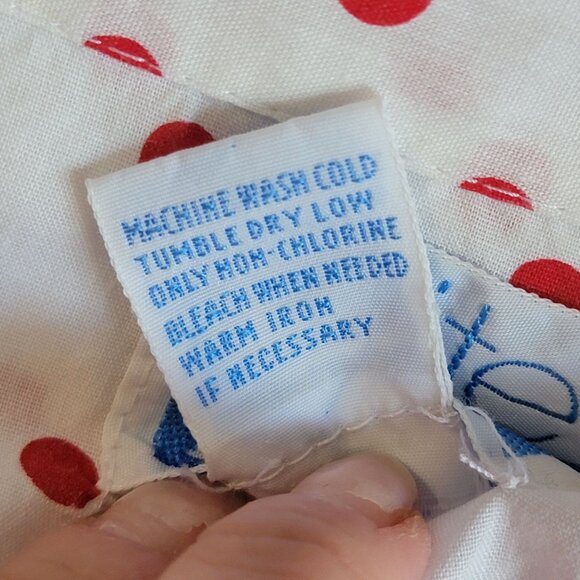 Vintage 80s Nightgown Womens Medium Night Shirt Red White Nite Mates Polka Dot - Picture 5 of 6